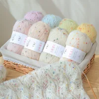 2pcs Colorful Wool Mohair Yarn Blended Icelandic for Handmade Knitting Sweater Scarf Thick Line 50g/Ball 1