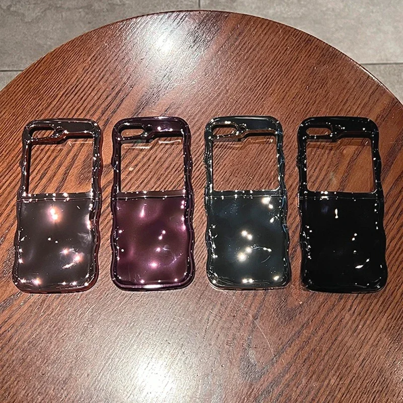 Cartoon Stone Gloss Wave Plating Meteorite Shockproof TPU Case in Korean Style