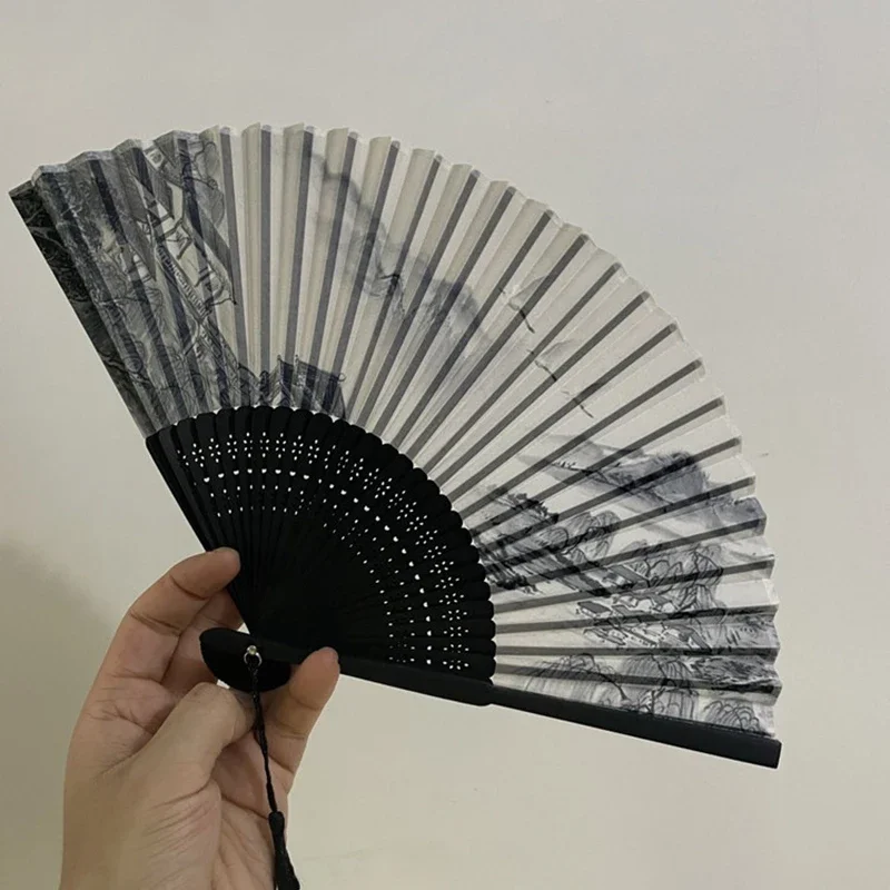 Roztomilá mini skládací fanoušek skládací slavnost přenosné antický skládací fanoušek hanfu Čínské ventilador velká domácí dekorace položky luxusní