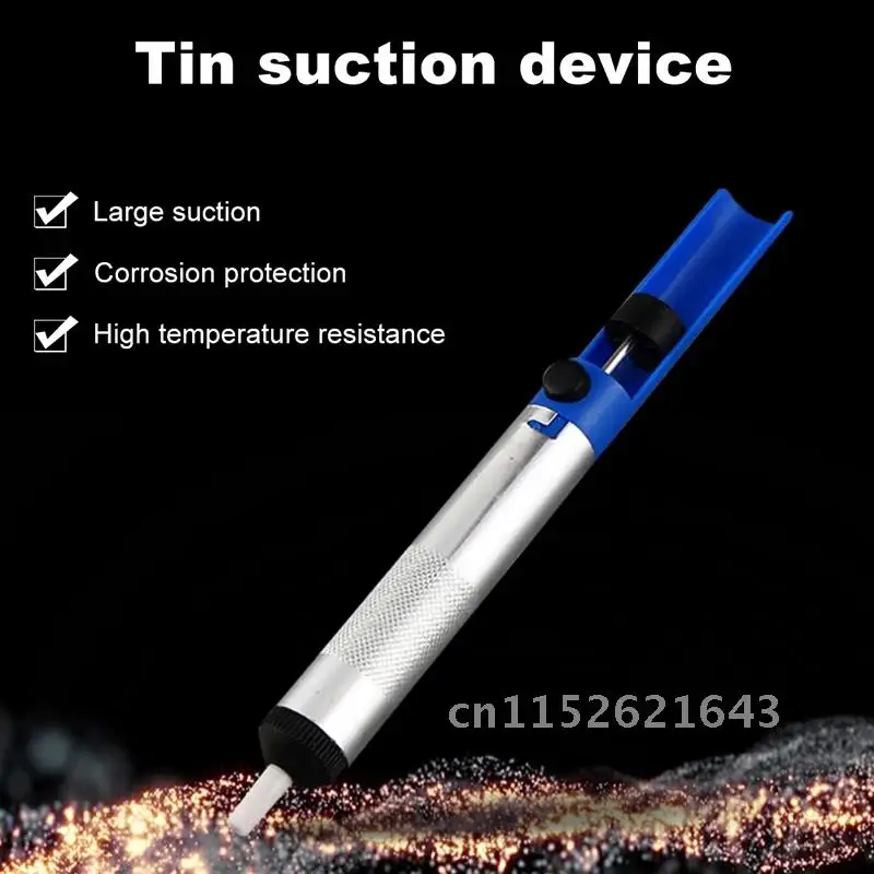 

Gold/Blue Solder Pump Tin Suction Device Durable All-aluminum Tin Suction Desoldering Pump Manual Sucker Welding Hand Tools