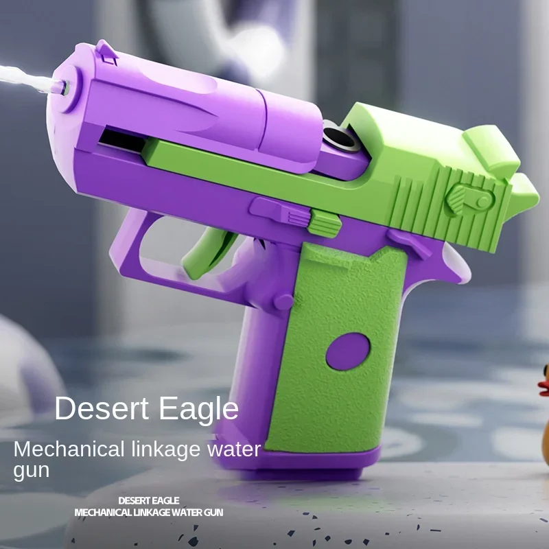 MINI Desert Eagle Water Gun Manual Operation Small Pistol Outdoor Beach Toy Mechanical Continuous Fire Water Gun for Kids 3