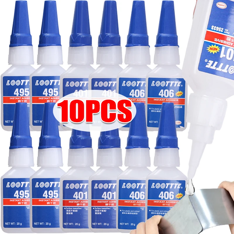10/1 PC 495/401/406 Strong กาว Quick Drying Instant Liquid กาวทนอุณหภูมิสูงกาวสําหรับโลหะพลาสติกไม้ 1