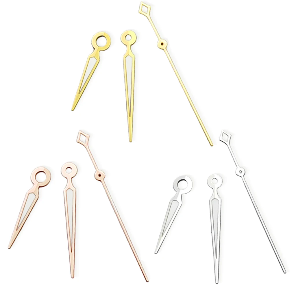 Silver/Gold/Rose Green Luminous Watch Hands