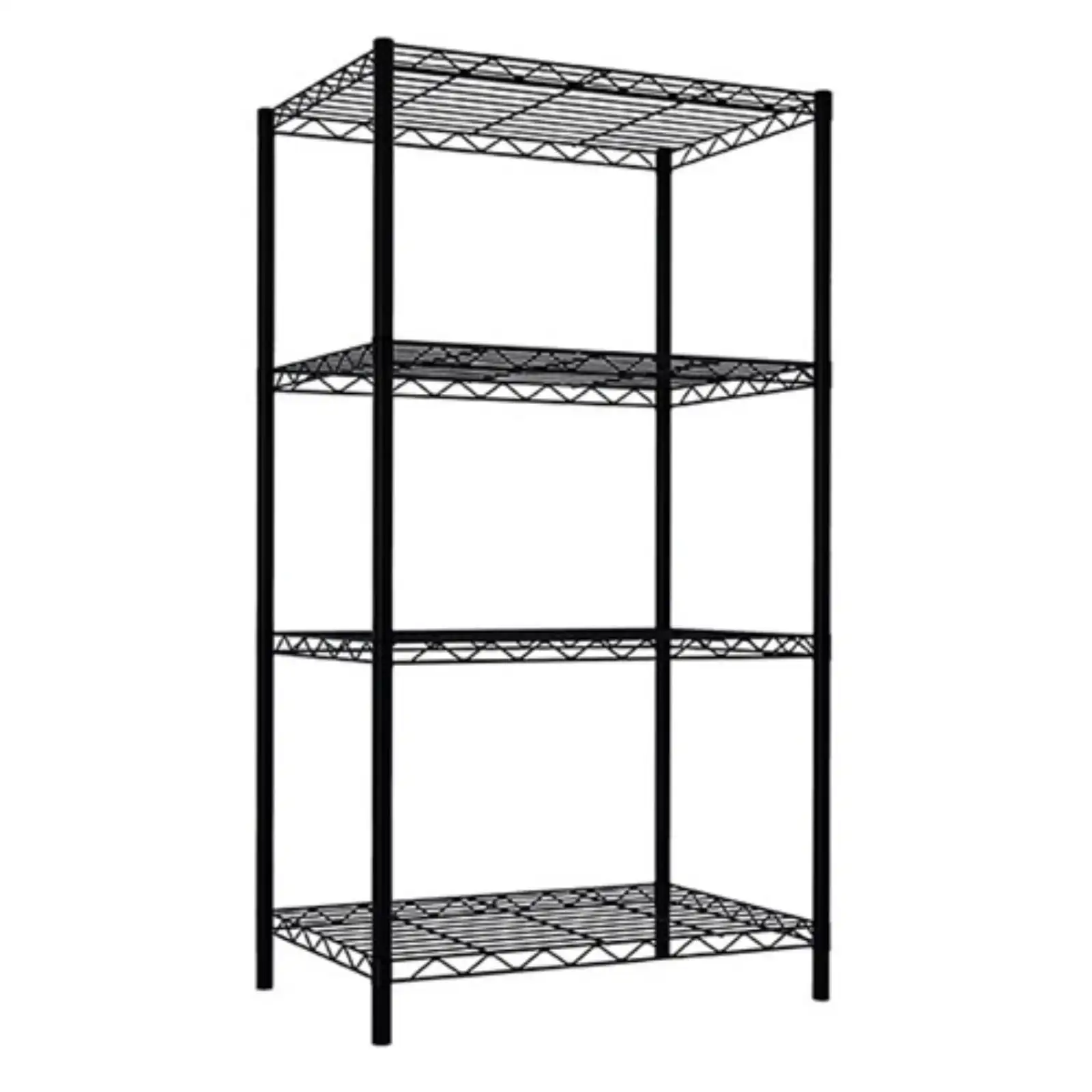 

Home Basics 13.8"W X 21"D X 46.5"H 4-Shelf Wire Freestanding Shelves, Black