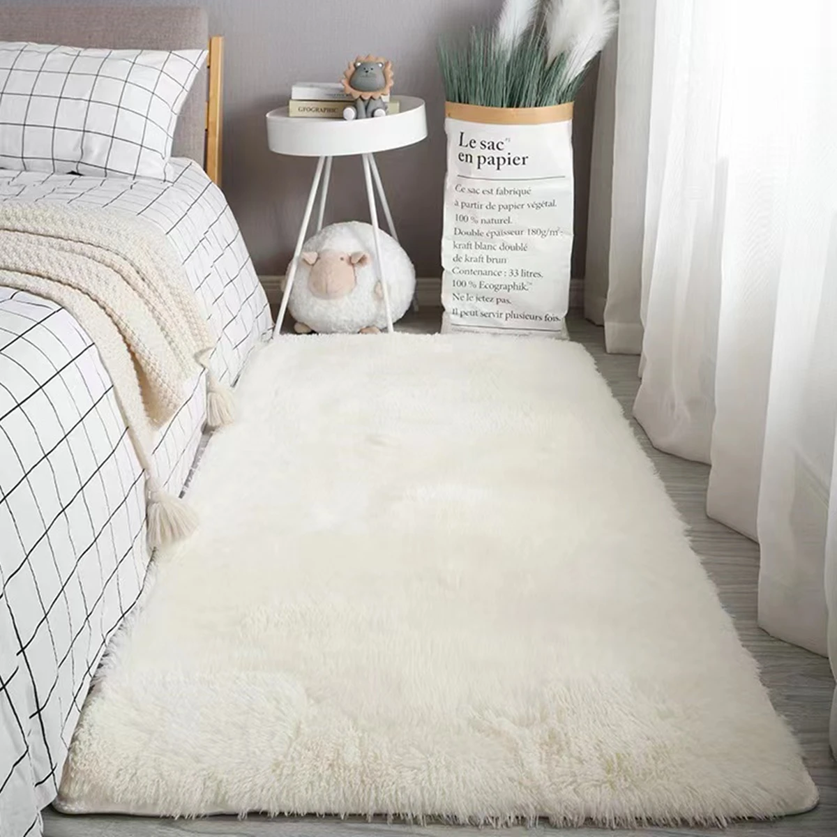 Fluffy Tie-Dyed Shaggy Area Rug 8