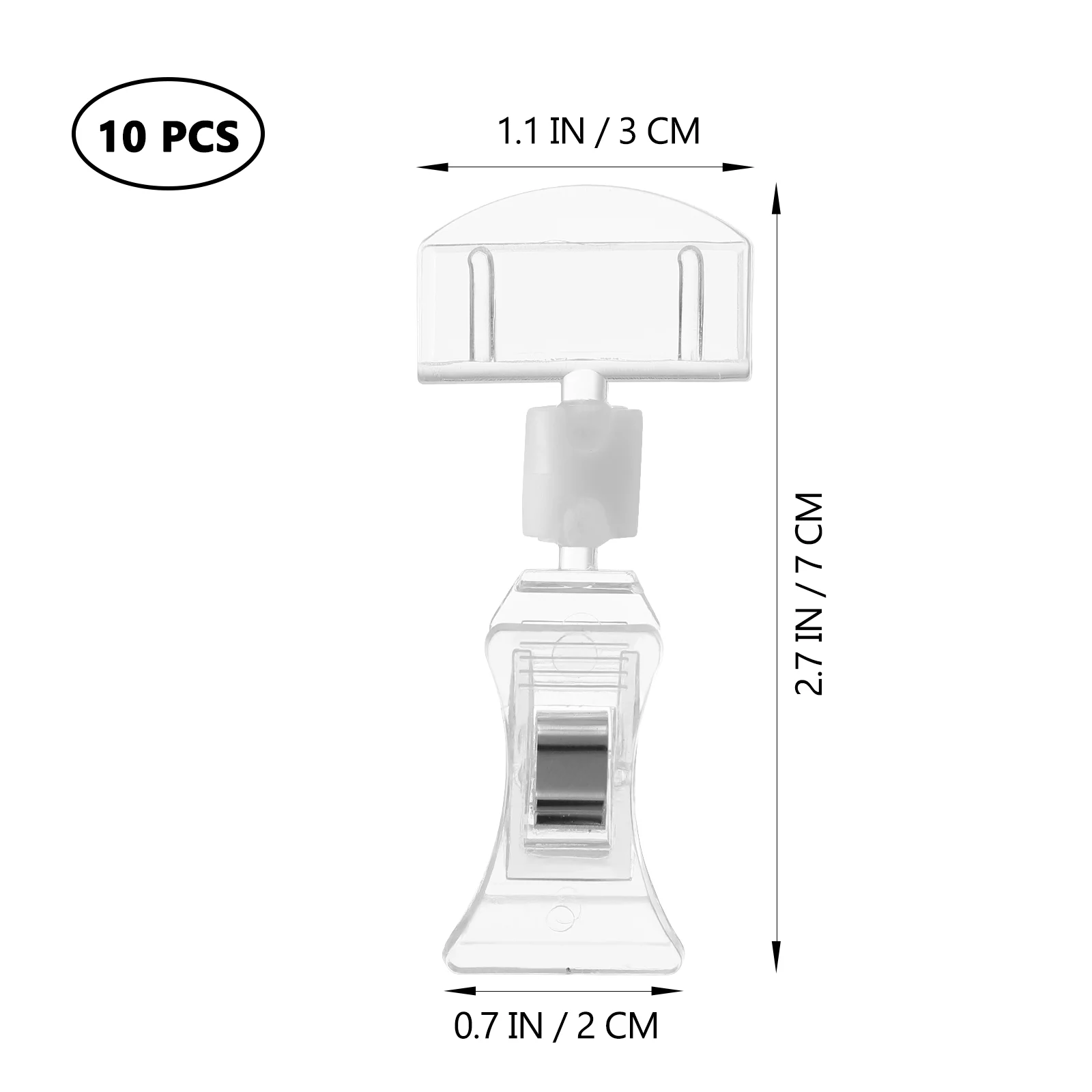 10pcs Acrylic Price Tag Display Holder Advertising Label Clip for Merchandise Sign Transparent Acrylic Price Display Holders 2