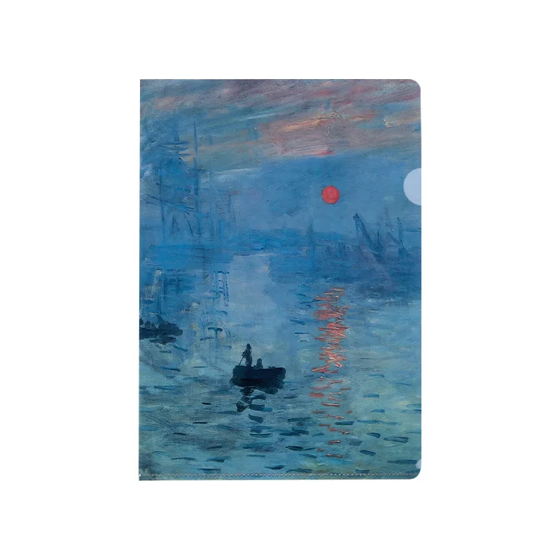 World Famous Painting Creative Filing Folders Document Bag Document Waterproof Storage Bags A4 Stationery Office School Supplies