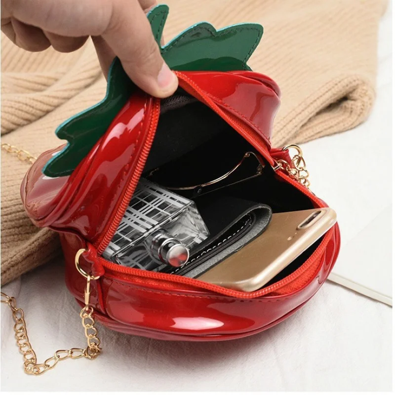 Trendy Crossbody Chain Strawberry Embossed Shoulder Bag for Women New Arrival Office All Match Handbag