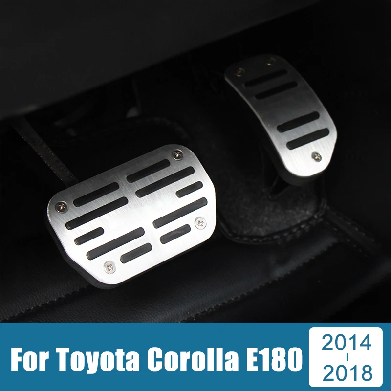 Aluminum Car Accelerator Fuel Brake Pedals Cover Antislip Pads Case