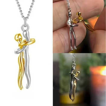 Hugging Necklace Couples Lovers