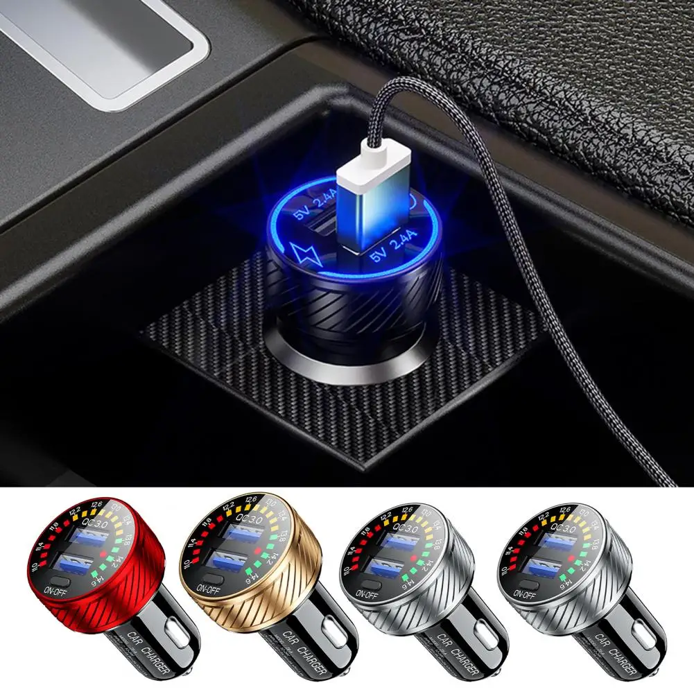 

Safe Car Charger Car Charger with Qc3.0 Protocol High Power Car Charger with Touch Control Led Light Fast Charge for Universal