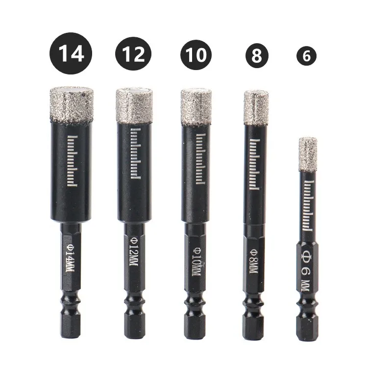 

Алмазные сухие сверла, кольцевая пила 6/8/10/12/14 мм для сверления гранита и мрамора, кирпичной кладки, бетона, керамики, стекла