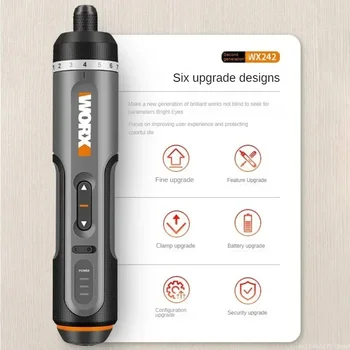 Worx 4V Electrical Screwdrivers Set WX242 Portable Smart Cordless Power Screw Driver Mini Electric Drill Home Repair Power Tool 2