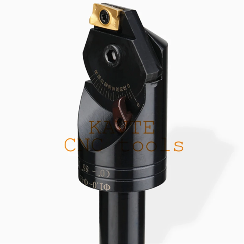 Adjustable universal chamfer cutter straight shank C20/C25 multifunctional milling cutter APMT1604 insert holder 0-85 degree chamfer cutter