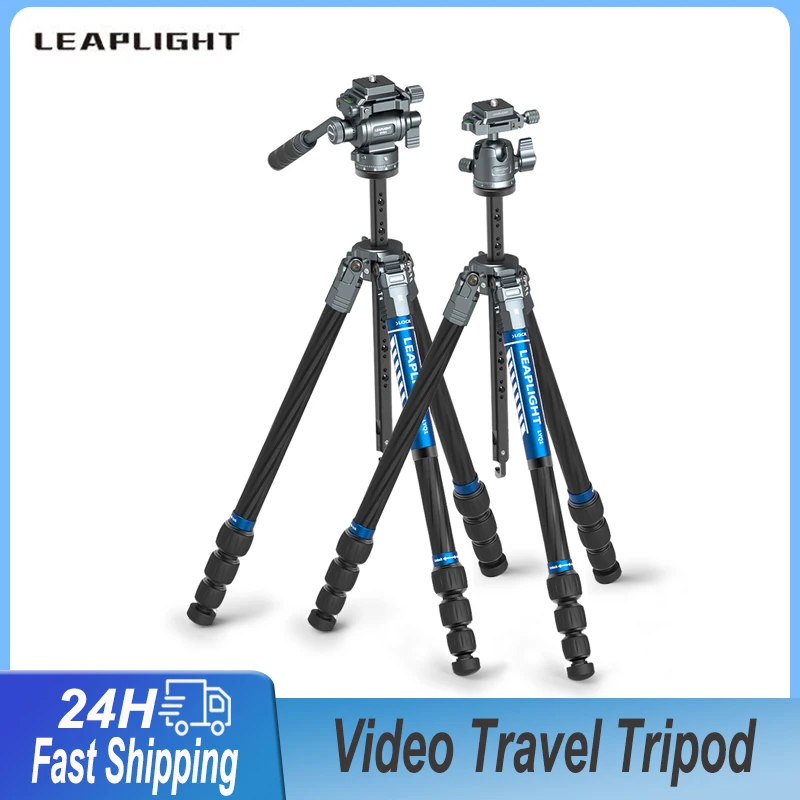 

Leaplight 1.5M Portable Video Travel Tripod 360° Panorama Fluid Drag Pan Tripod Stand for DSLR Camera Phone Digital Photography