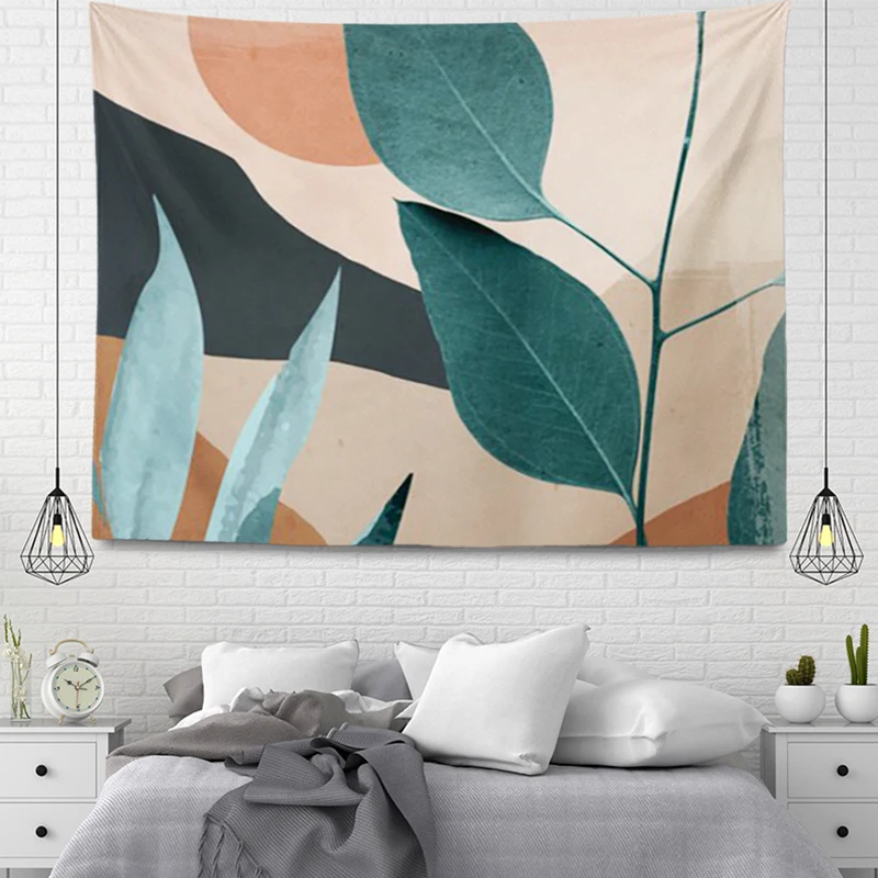 Wall tapestry aesthetic Home room decor boho accessories hanging large fabric autumn simple Bedroom carpet nordic boho plant