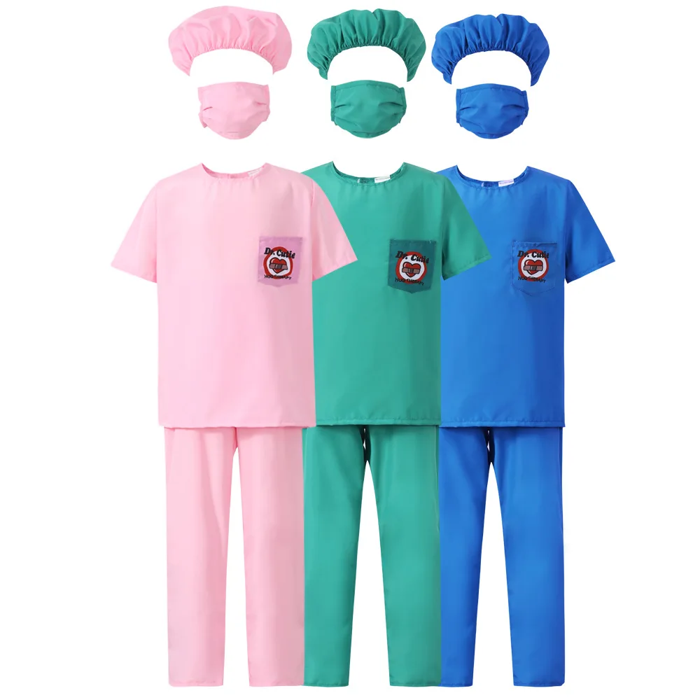 Kids Surgeon Costume Set - Doctor Dress-Up With Hat, Mask, Stethoscope, For Halloween & Play - View #8