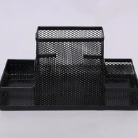 Black Iron Mesh Multi functional Creative Pen Holder Business Office Combination Pen Holder Four in One Combination 1
