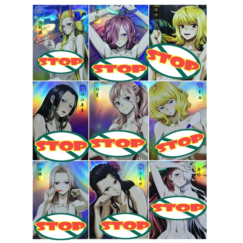 

Anime ONE PIECE Black Maria Hancock Reiju Shirahoshi Stussy Hina Uta Marguerite Sexy Nude Toys Hobbies Collectibles Game Cards