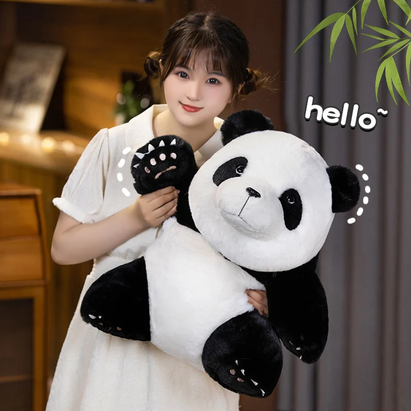 Cute National Treasure Giant Panda Plush Toys Doll Stuffed Lifelike Zoo Panda Exquisitely Comfort Enthusiasts for Girls Gifts