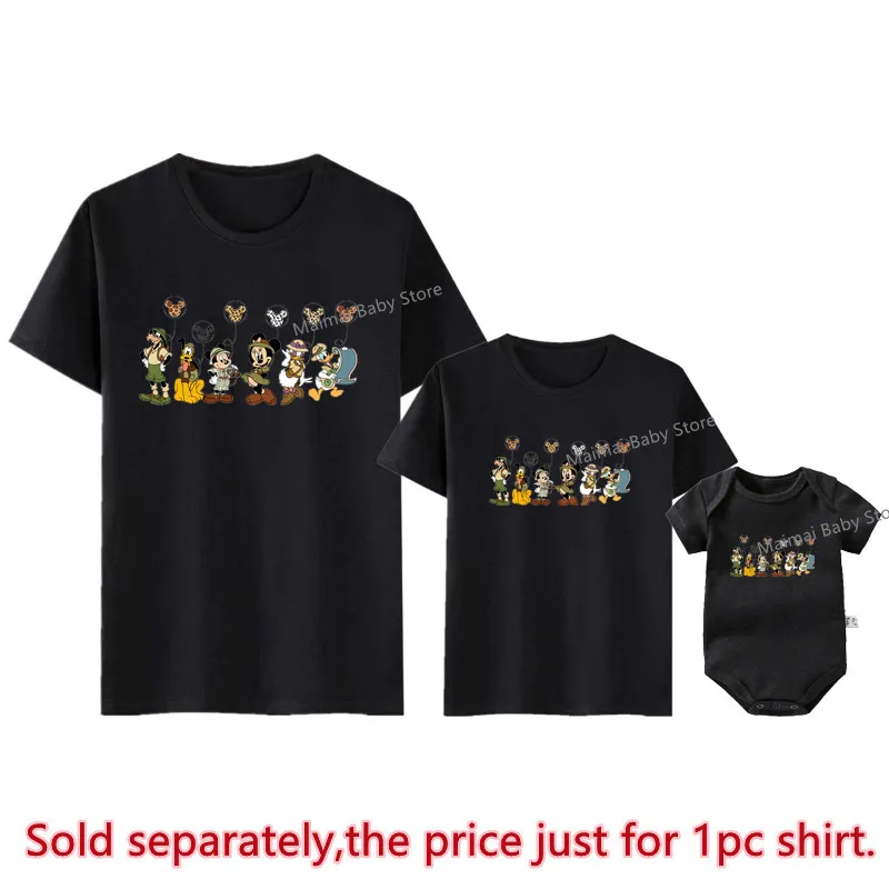 Animal Kingdom Safari Shirts Mickey Minnie Family Matching Outfits Funny Family Look Dad Mom Kids Disney Wild Zoo Tees Clothes 3