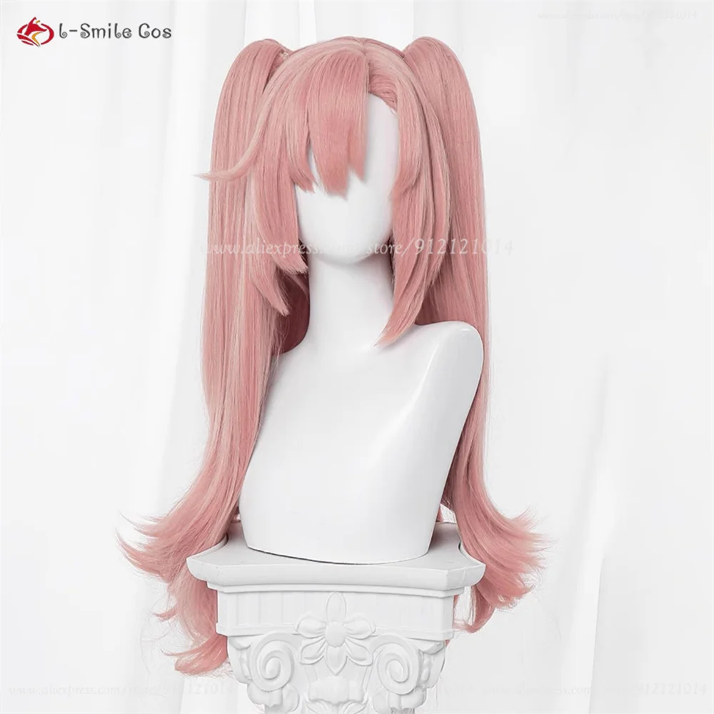 Nicole Demara Cosplay Perücke – 2 Styles, 80cm, Pink, mit Ponytail, Hitzebeständig, Synthetik, Anime Damen 4