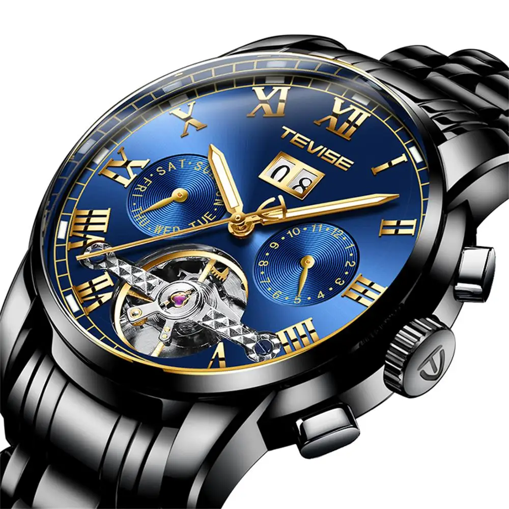 Tevise mechanical watch for man classic business design watches wrist mens Fashion luxury