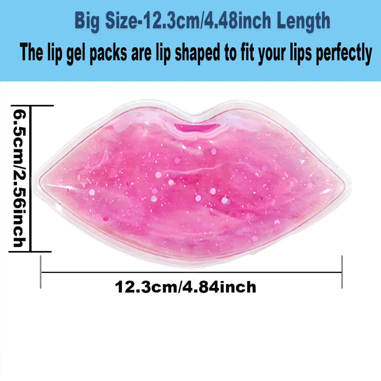 Lip & Eye Ice Pack for Injuries Gel Ice Pack Hot Cold Compress Reduce Pain Swelling Dark Circles Anti-Aging Lip Care Pad Gift