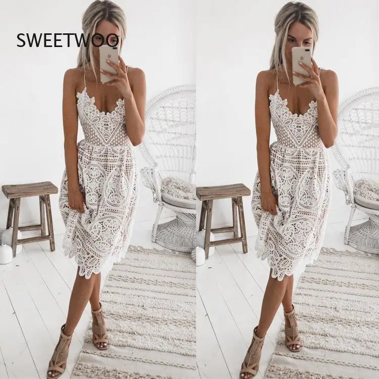 Women's Beach Cover Up Lace Mesh Embroidery Bikini Cover Up Holiday Beach Dress Summer Ladies Bathing Suit Tunic