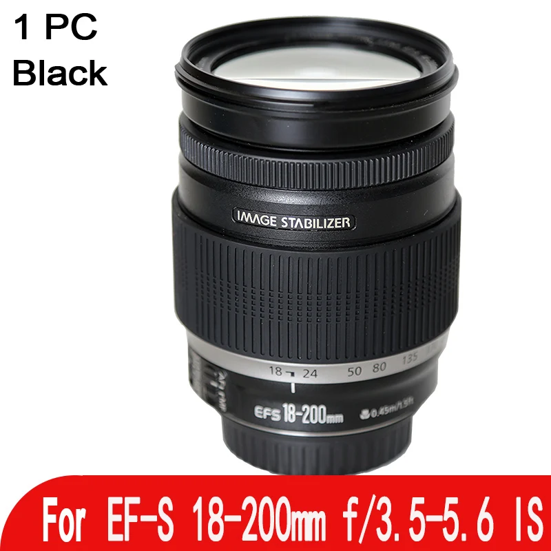 

Rubber Silicone Camera Lens Focus Zoom Ring Protector For Canon EF 18-200mm F/3.5-5.6 IS DSLR SLR