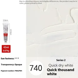 Winsor & Newton Vibrant Oil Paint - 45ML Tube (Quick Dry White 45ml)
