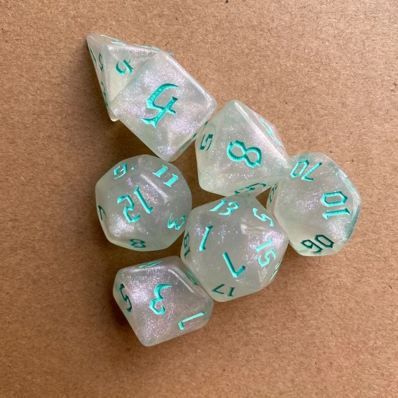 

7pcs/lot Polyhedral Dice Set Double-Colors Dice D4 D6 D8 D10 D% D12 D20 for Family Party Entertainment Table Games