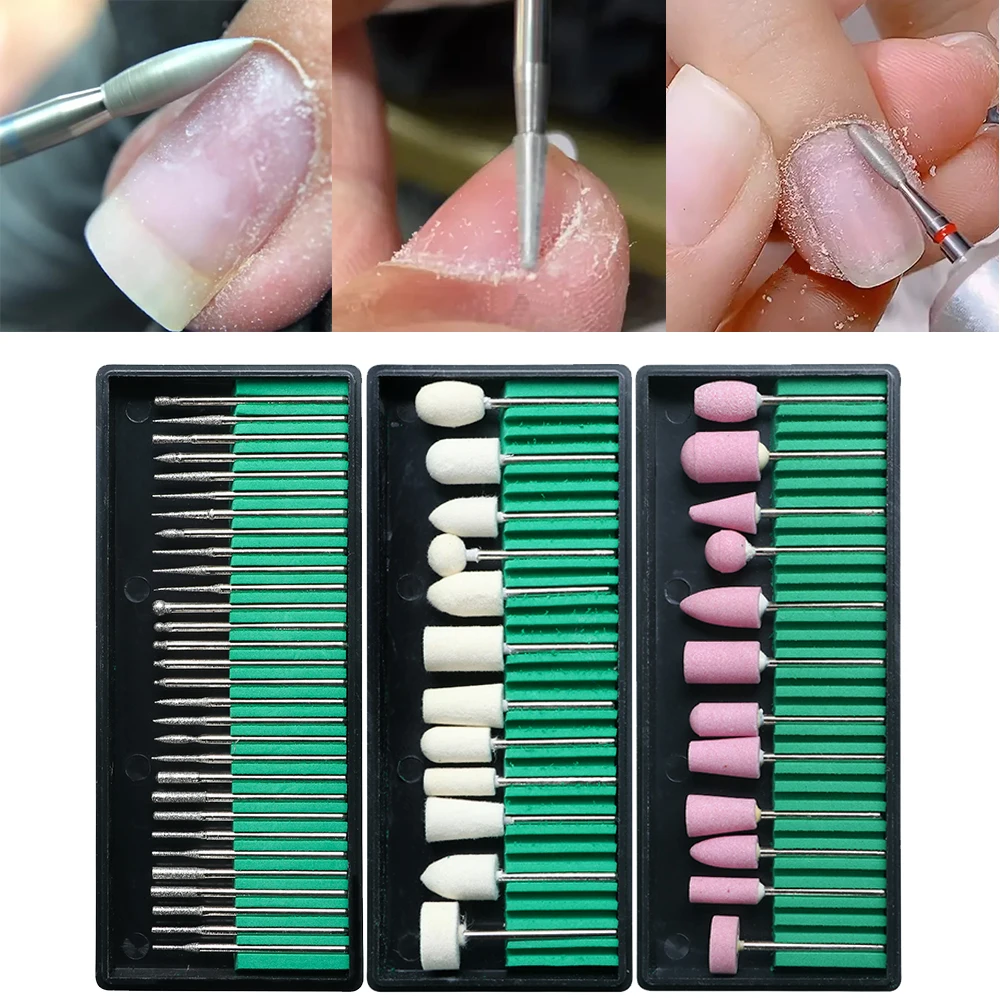 

Diamond Nail Drill Bits Set Flame Strawberry Shape Milling Cutters For Manicure Nail Sander Tips Remove Cuticles Tools NT1560