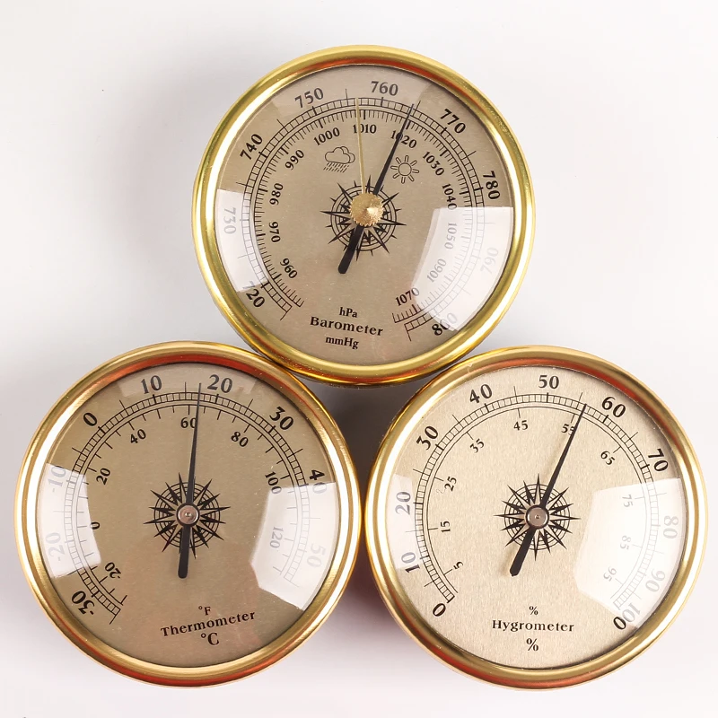 New Quality Finish Dial Traditional Weather Station Barometer Hygrometer  Temperature