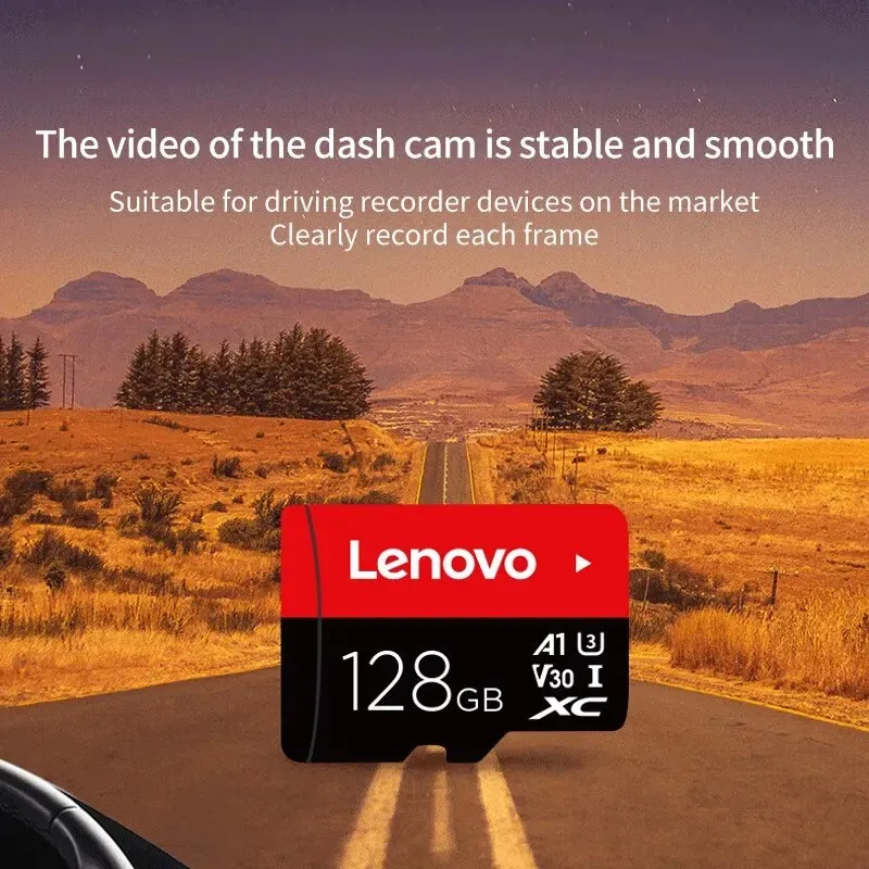 Lenovo Select Micro SD Memory Card 256GB MicroSDXC 130MB/s Full HD and 4K UHD UHS-I U3 A2 V30 for cameras/automotive
