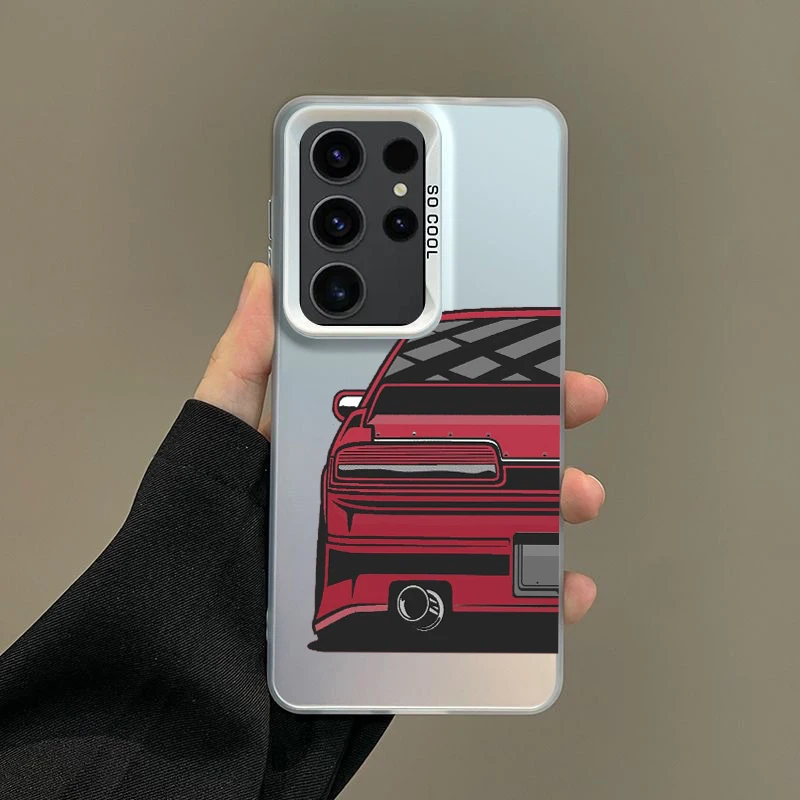 Silver IMD Phone Case with JDM Sports Cars Design