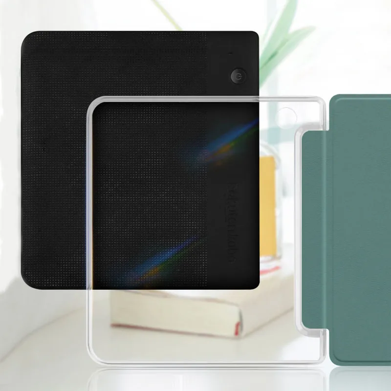 Slim PU Leather Smart Cover with Clear Acrylic Back