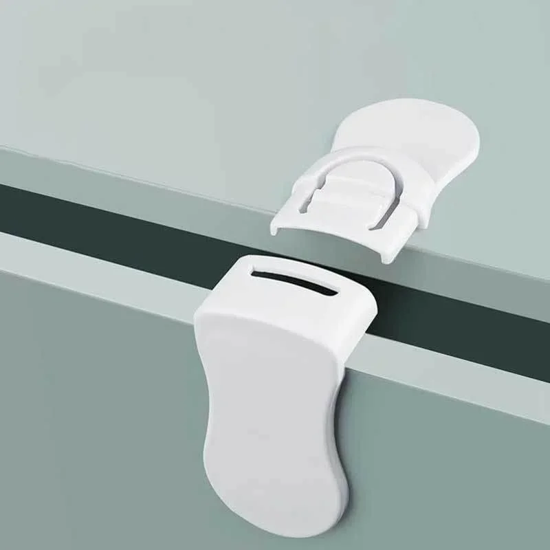 Safety Drawer Lock Baby Anti-collision Anti-Pinching Hand Cabinet Drawer Locks Plastic Safe Buckle for Children Kids Protection drawer lock