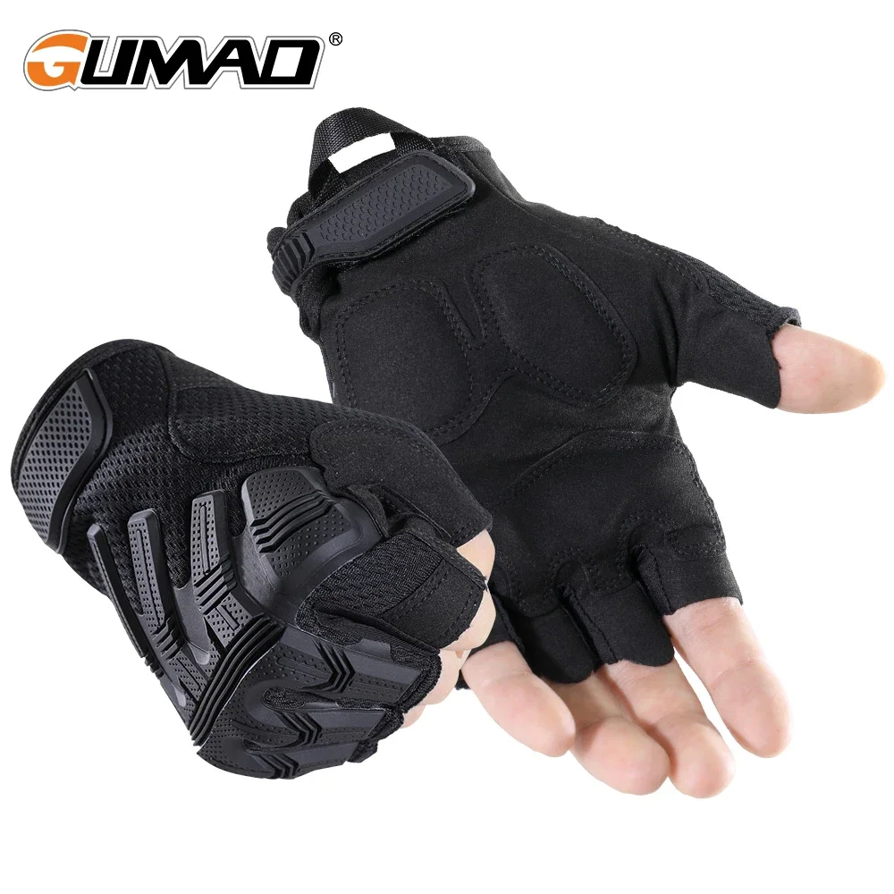Gants tactiques mi-doigts respirants pour pêche active et manipulation précise des équipements