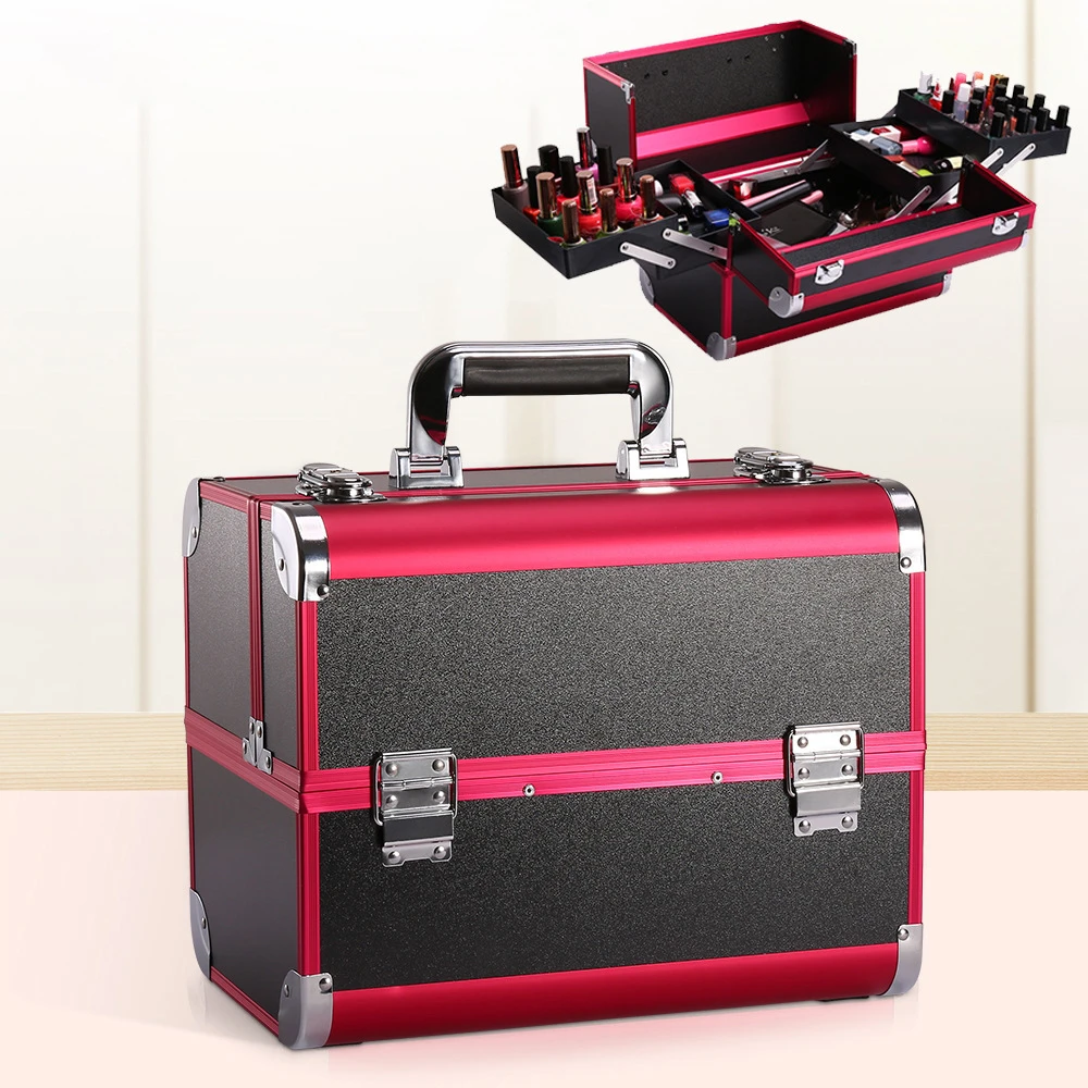 New Professional Aluminum Alloy Cosmetic Box Hairdressing Cosmetology