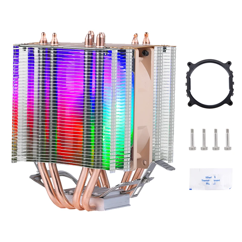 Cpu Ventola Di Raffreddamento Raffreddata Ad Aria 4 Heat Pipe Twin Towers Processore Per Computer Adatto Per L'Installazione Lga2011 X79 X99 E5 2099 2