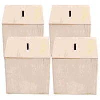 4 Pcs Children's Piggy Bank Toys Paint Your Own Unfinished Coin for Kids Multi-function Money Boxes 1