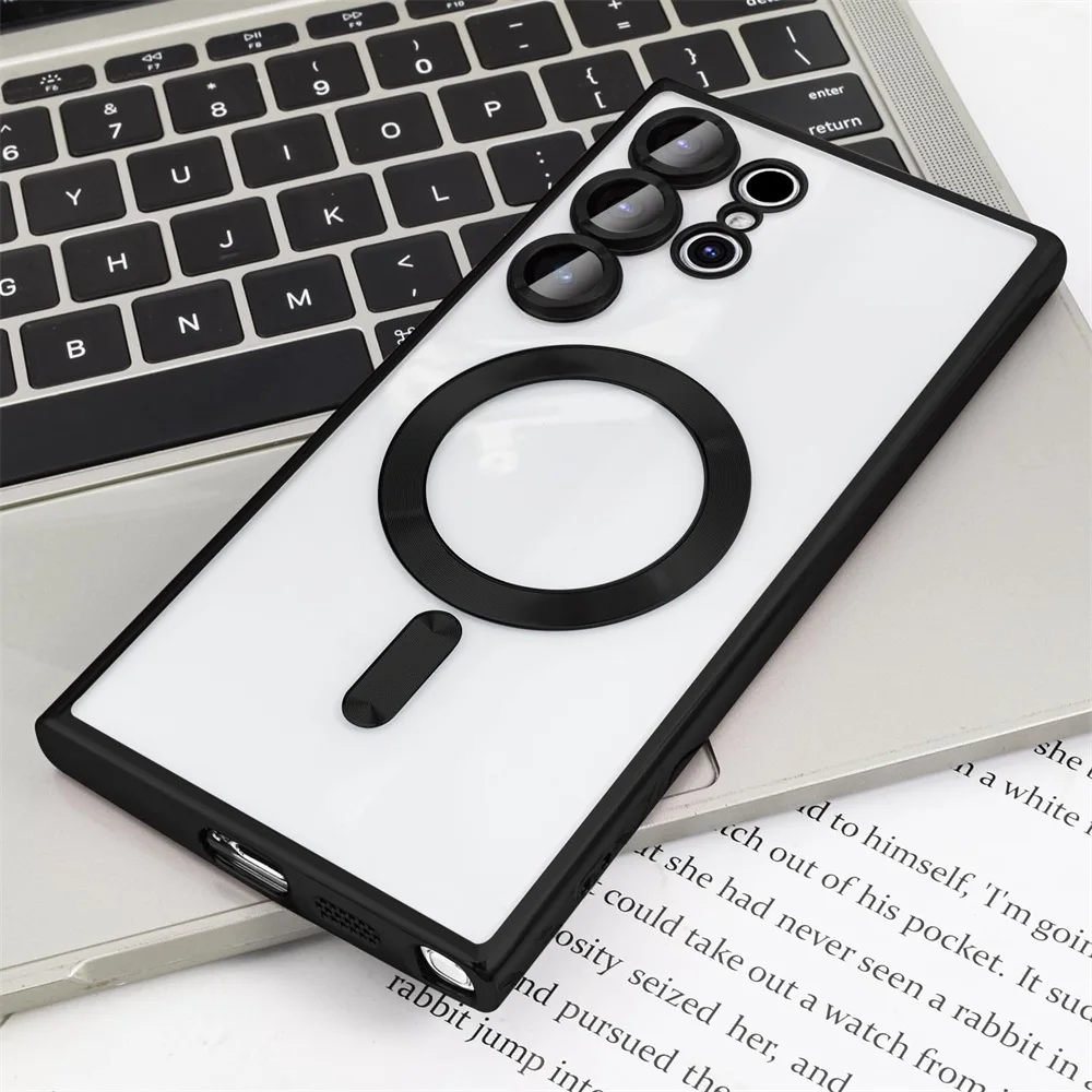 Luxury Transparent Plating Phone Case with MagSafe Magnetic Protection
