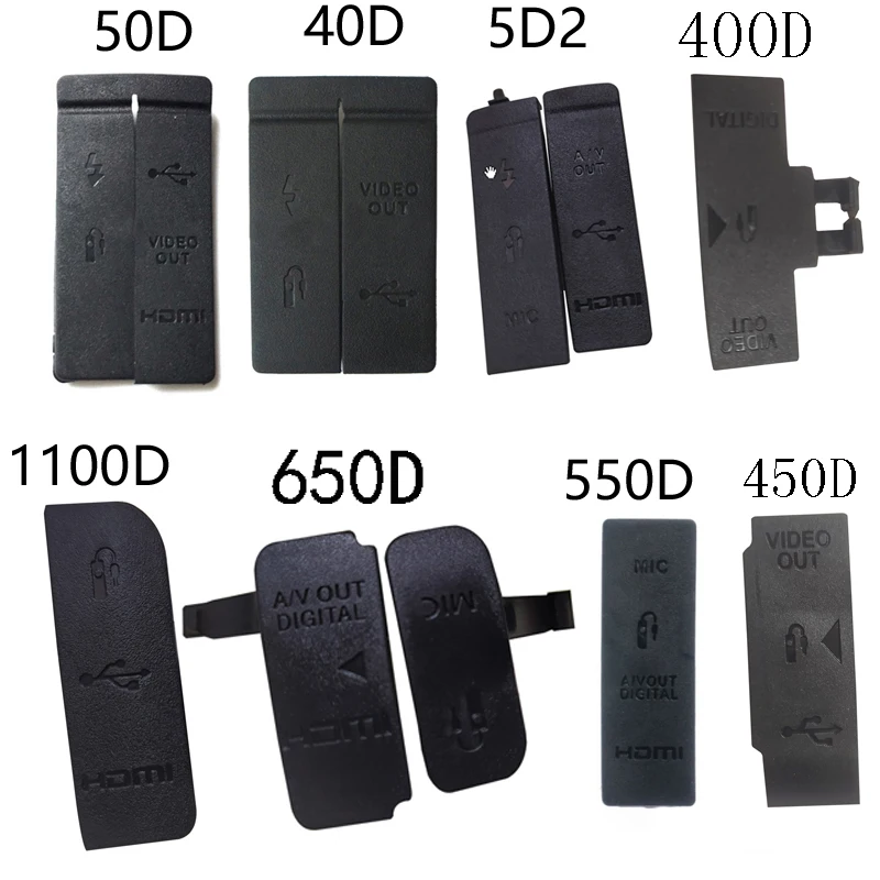 USB Rubber Door Bottom Cover Camera Accessories For Canon 400D 450D 500D 550D 600D 700D 650D 40D 60D 70D 50D 5D 6D 7D 5D2 5D3 600D 5D3 5D4 Camera