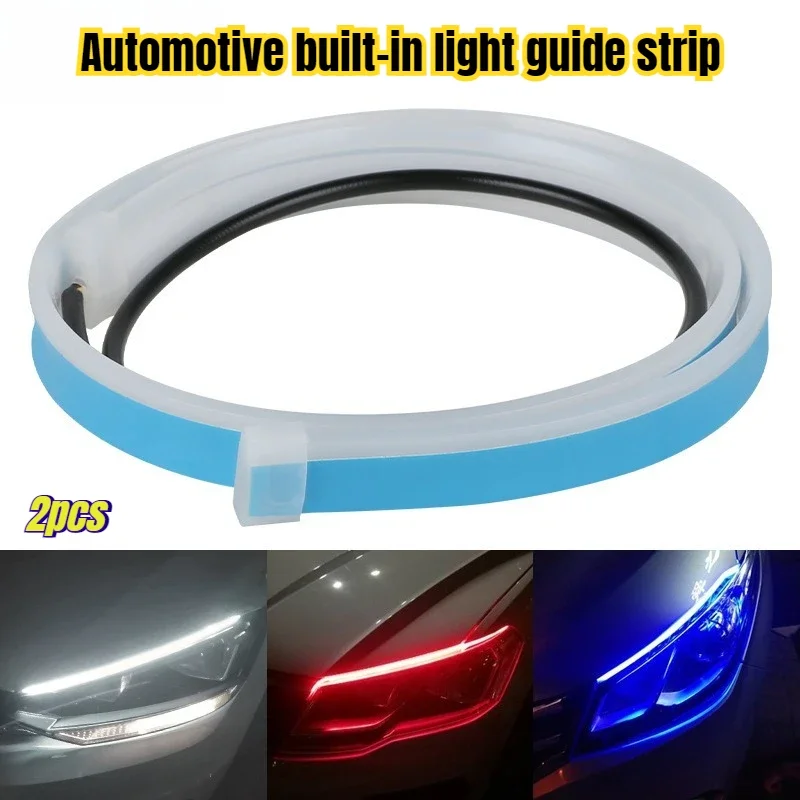 2Pcs 12V Led Guide Strip Headlight for Car Daytime Running Lights Turn Signal Bulb DRL Sequential Switchback 30cm/45cm/60cm 1 2Pcs 12V Led Guide Strip Headlight for Car Daytime Running Lights Turn Signal Bulb DRL Sequential Switchback 30cm/45cm/60cm 1