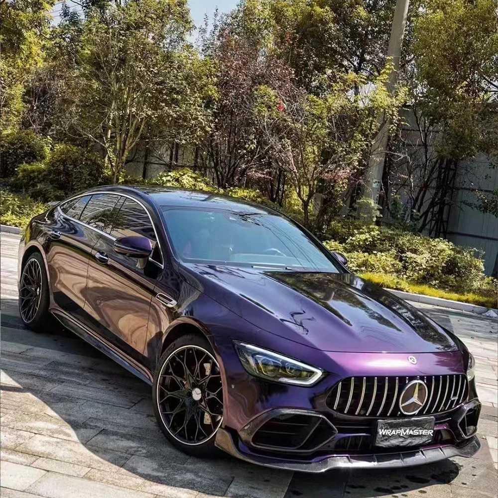 PET Backing Glossy Metallic Vinyl Wrap Supplies Vinyl Car Wrap Kit Film For  Cars Venice Purple - AliExpress