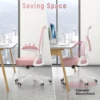 Ergonomic Office Mesh Chair, Liftable High Back Gaming Chair with Lumbar Support, Swivel Desk Chair Seat Depth Adjustable Home 4