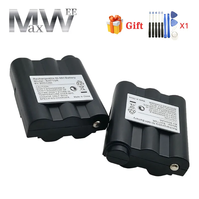 Batteria Batt5R Avp7Gxt Ni-Mh Batteria 6.0V 900 Mah Per Midland G7 Midland G9 Midland Serie Gxt Gxt600 Gxt635 Gxt650 Batt-5R