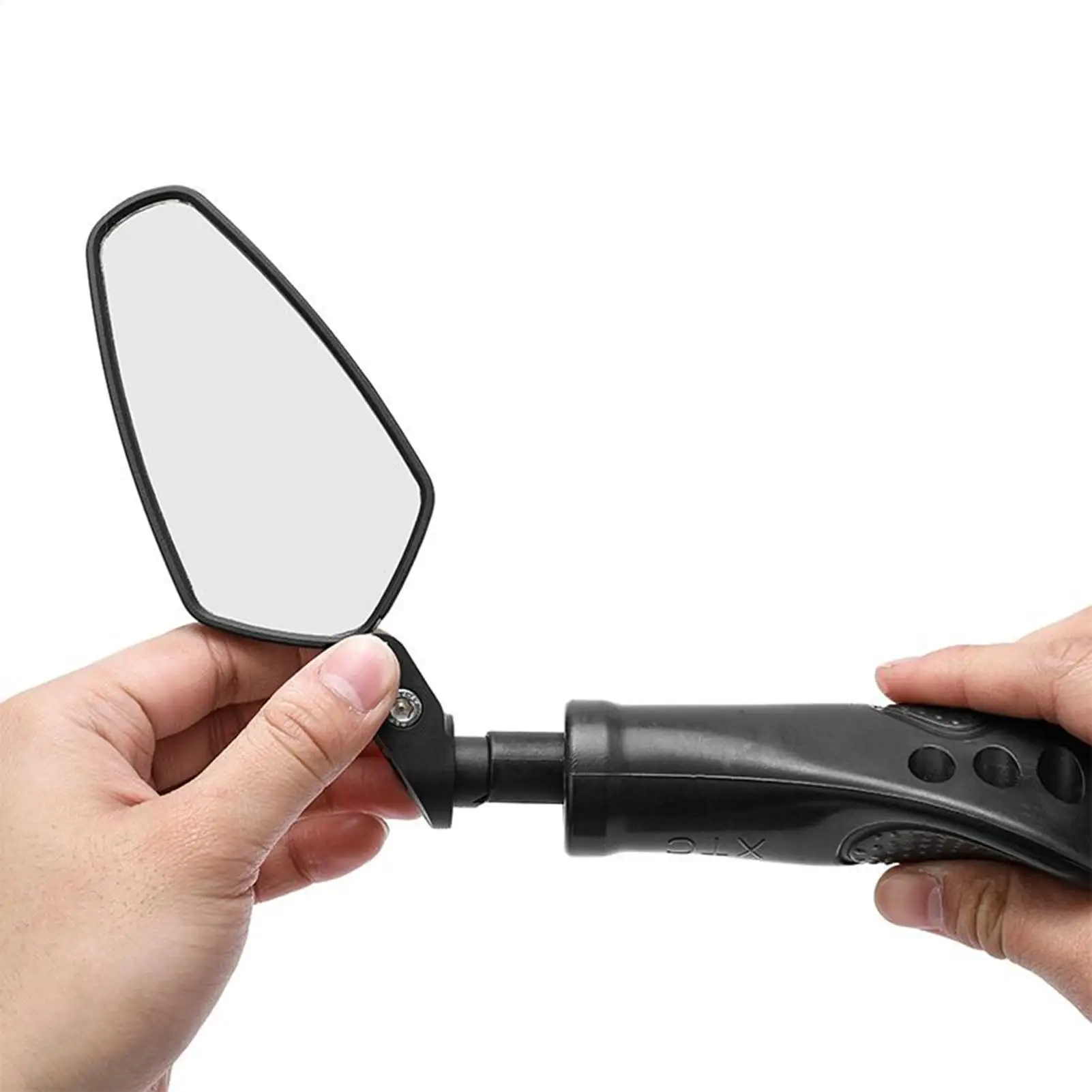 사이클링 용 백미러 산악 도로 자전거 핸들 바 거울 1 쌍 광각 볼록 렌즈 360도 회전식 라이딩