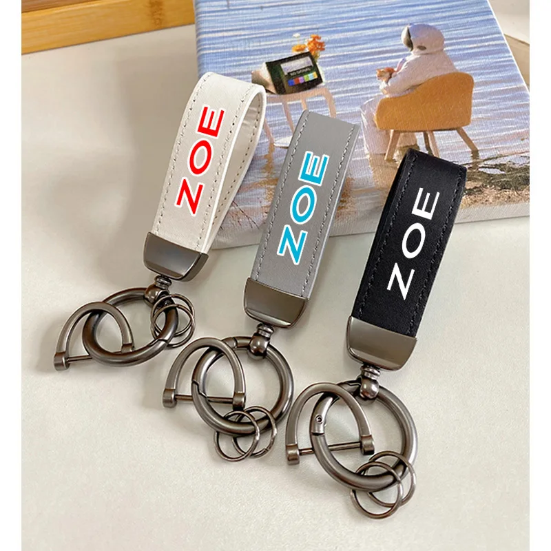 

Top leather supports custom keychains For Renault For ZOE ZE ZOE E-TECH Car Accessories